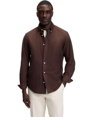 BOSS Boss By Liam Oxford Dress Shirt - Brown