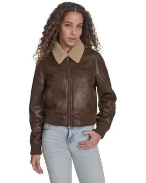 Levi's Levis Long Sleeve Western Bomber Jacket - Brown
