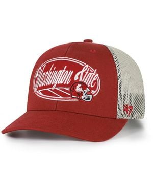 '47 And Washington State Cougars Enfield Adjustable Trucker Hat - Red