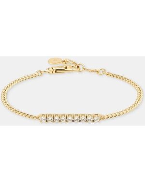 DKNY Gold-tone Tennis Adjustable Bracelet - White