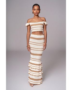 JLUXLABEL Corazon Ruffle Skirt Set - White