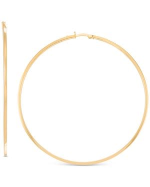Macy's Polished Square Tube Extra-large Hoop Earrings - Natural