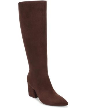 INC International Concepts Leirah Knee High Pointed Toe Boots - Brown