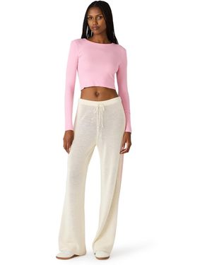 Steve Madden Paisley Sweater Pants - Pink