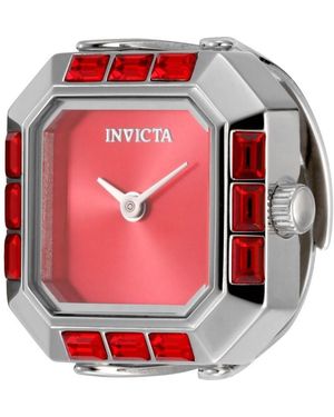 INVICTA WATCH 49582 Mini Quartz 2 Hand Dial Ring Watch - Red