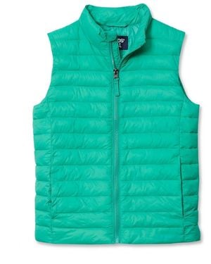 Lands' End Girls Featherfree Insulated Packable Vest - Green