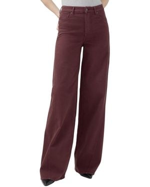 Silver Jeans Co. Isbister High-rise Wide-leg Cotton-blend Jeans - Purple