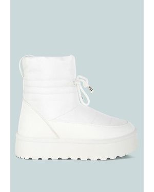 LONDON RAG Pacos High Ankle Chunky Snow Boots - Blue