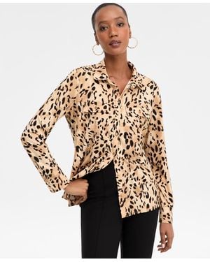INC International Concepts Printed Utility Top - Metallic