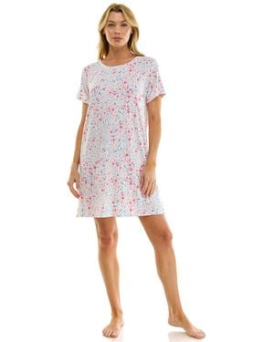 Roudelain Short-sleeve Sleep Shirt - White