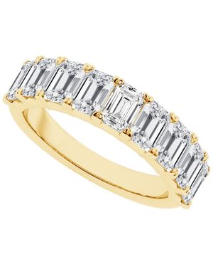 Badgley Mischka Lab Grown White Diamond 9 Stone Emerald Band Ring (3 Ct. T.w.