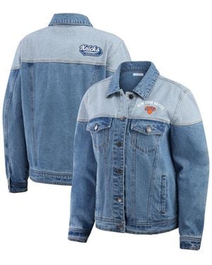 WEAR by Erin Andrews New York Knicks Full-button Denim Jacket - Blue