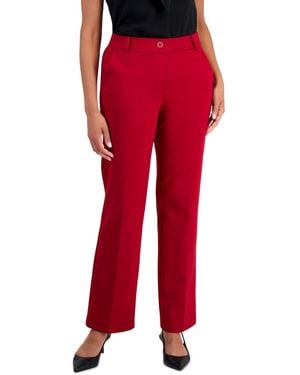 Kasper Petite Modern Compression Slim-leg Pants - Blue