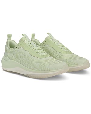 Sam Edelman Miles Mixed-media Lace-up Sneakers - Green