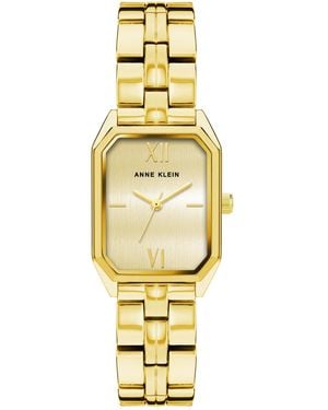 Anne Klein Quartz Octagonal Gold-tone Bracelet Watch 24mm X 35mm - Metallic