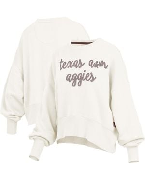 Pressbox Texas A&m aggies Chelsea Oversized Pullover Sweatshirt - White