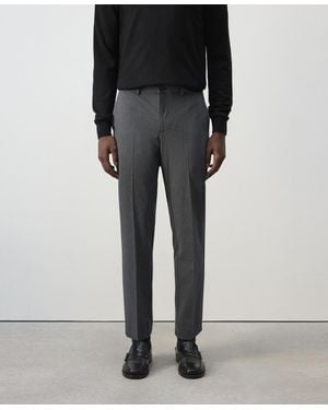Mango Bologna Cropped Slim-fit Stretch Pants - Black