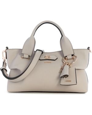 Guess Suzy Small Dual Handle Satchel Handbag - Metallic