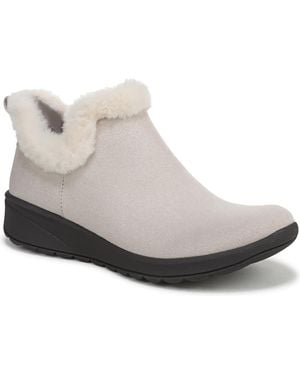 LifeStride Greatness Zippered Ankle Boots - White