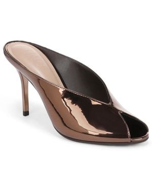 INC International Concepts Peep Toe Stiletto Mule Sandals - Brown