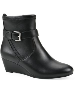 White Mountain Chamlet Wedge Booties - Black