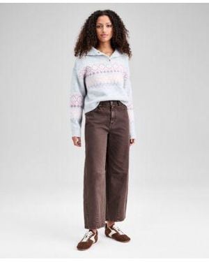 And Now This Now This High Rise Washed Barrel Leg Jeans Exclusively At Macys - White