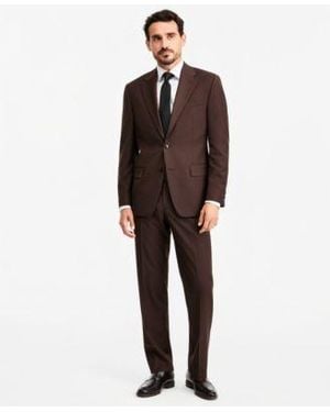 Michael Kors Classic Fit Wool Blend Suit Separates - Brown