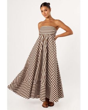 Petal & Pup Bowie Strapless Maxi Dress - Brown