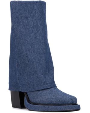 Olivia Miller Virgo Fold Over Boot - Blue