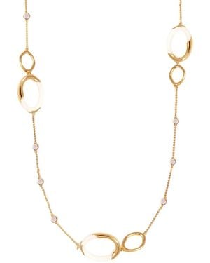 Retro Chic Time Ripples Large Necklace - Metallic