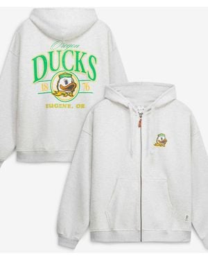 Pressbox Oregon Ducks Janise Full-zip Hoodie - Metallic