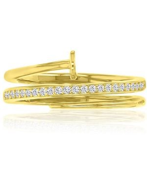 Macy's Cubic Zirconia Spiral Pin Ring - Yellow