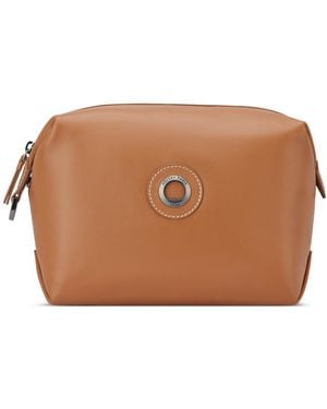 Delsey Paris Chatelet Leather 9.75" Toiletry Bag - Brown