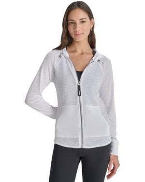 DKNY Sport Zip-front Hoodie Jacket - White