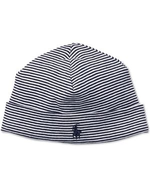 Polo Ralph Lauren Baby Boys Striped Soft Cotton Hat - Blue