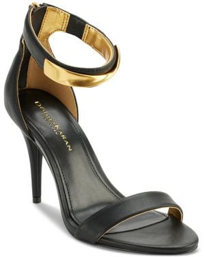 Donna Karan Sabina Dress Sandals - Metallic