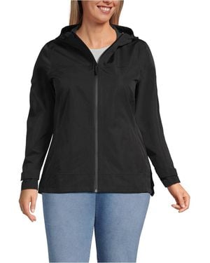 Lands' End Plus Size Rain Jacket - Black