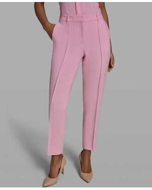 open lace back dress Miss Circle Laureen Pink Floral Print Linen Straight Pants Xs main image 1