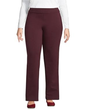 Lands' End Starfish Mid Rise Straight Leg Pants - Purple