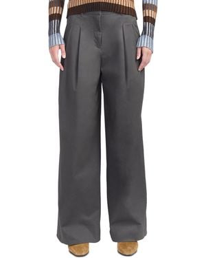 10 Crosby Derek Lam Juliana High-rise Pleated Wide-leg Pants - Gray
