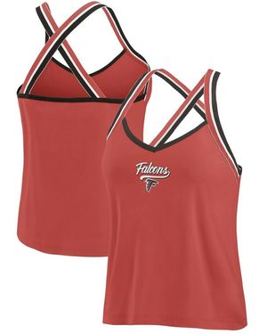 WEAR by Erin Andrews Atlanta Falcons Cross Strap Tri-blend Tank Top - Red