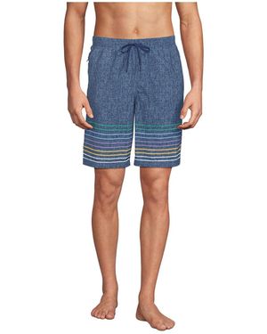 Lands' End 9" Volley Hydroliner Swim Trunks - Blue