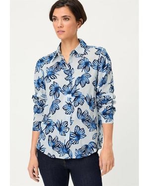 Olsen Floral Stripe Shirt - Blue