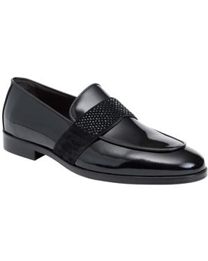 Bruno Magli Howard Patent Leather Round Toe Loafers - Black