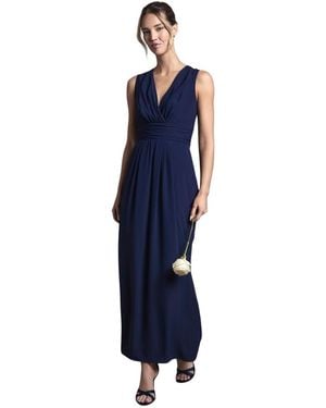 Coast V-neck Wrap Maxi Dress - Blue