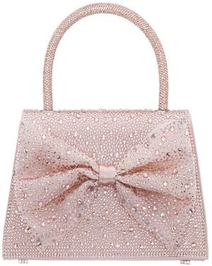 Nina Crystal Magnetic Snap Satchel Bag - Pink