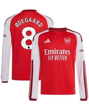 adidas Boys' And Girls' Eberechi Eze Arsenal Long-sleeve Replica Jersey - Red