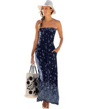 Lascana Bandeau Maxi Dress - Blue