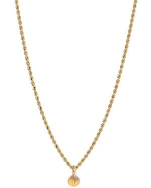 Giani Bernini Primavera Over Silver Small Shell On Curb Necklace - Metallic