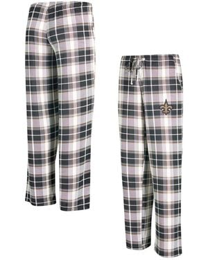 Concepts Sport New Orleans Saints Ashford Plaid Knit Pants - White